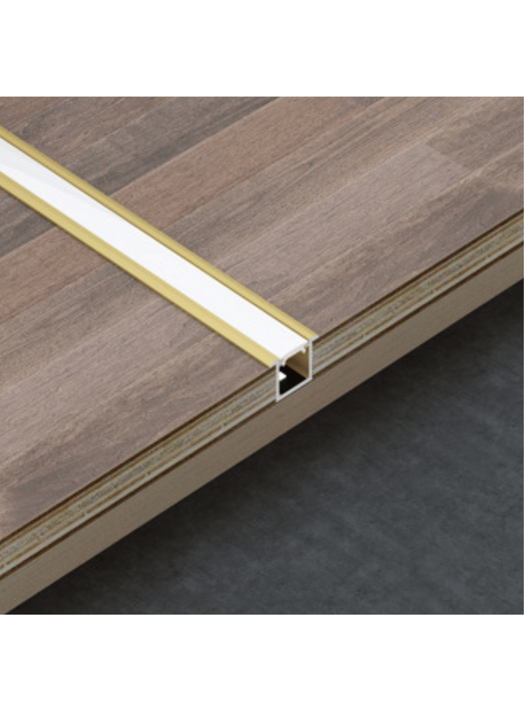 Гэрэлтэй дундын залгаа (Ирмэг дарагчтай） LTUD16-Matte gold / 3 м/ 