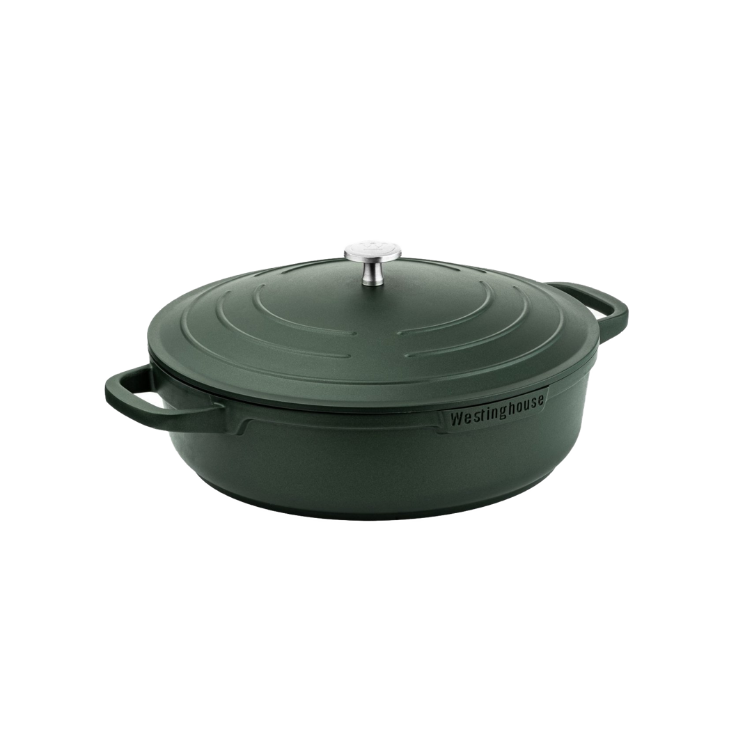 Low Casserole with Lid 28cm - Ногоон өнгө